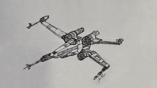 Star Wars X Wing drawing