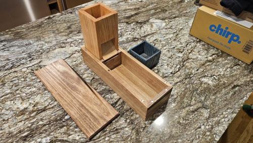 Assembled dice tower