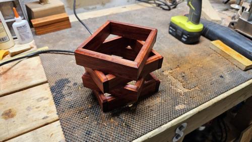 Dice trays in progress - frames only