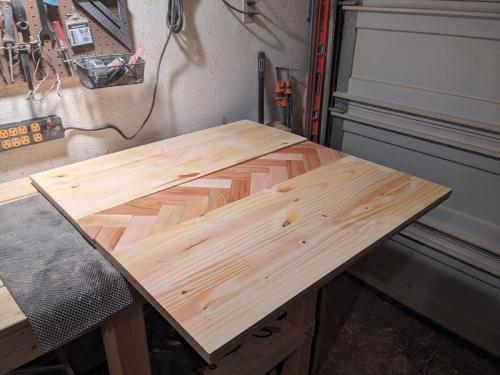 Side table assembly - putting together the top for a dry fit